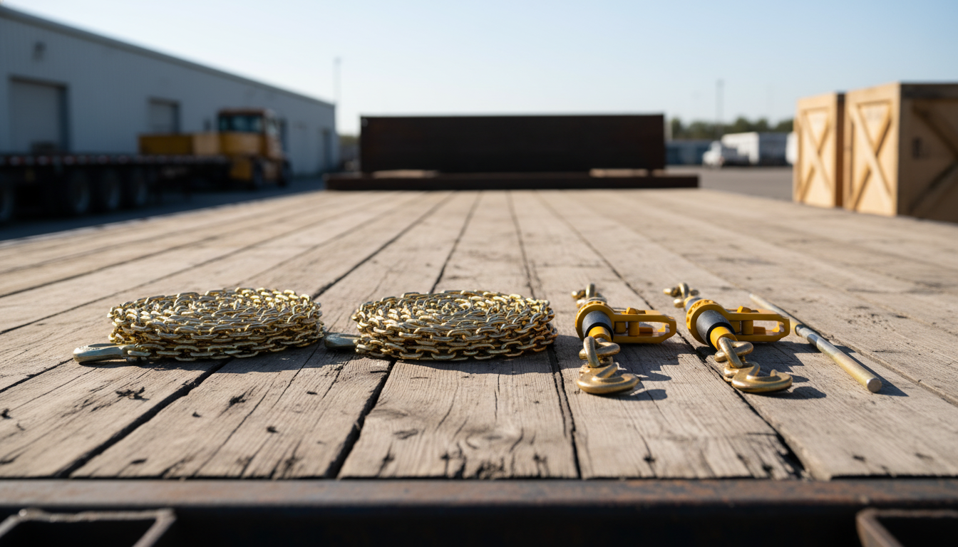 Heavy-Duty Ratchet Chain Binder Set: Secure Tie-Downs