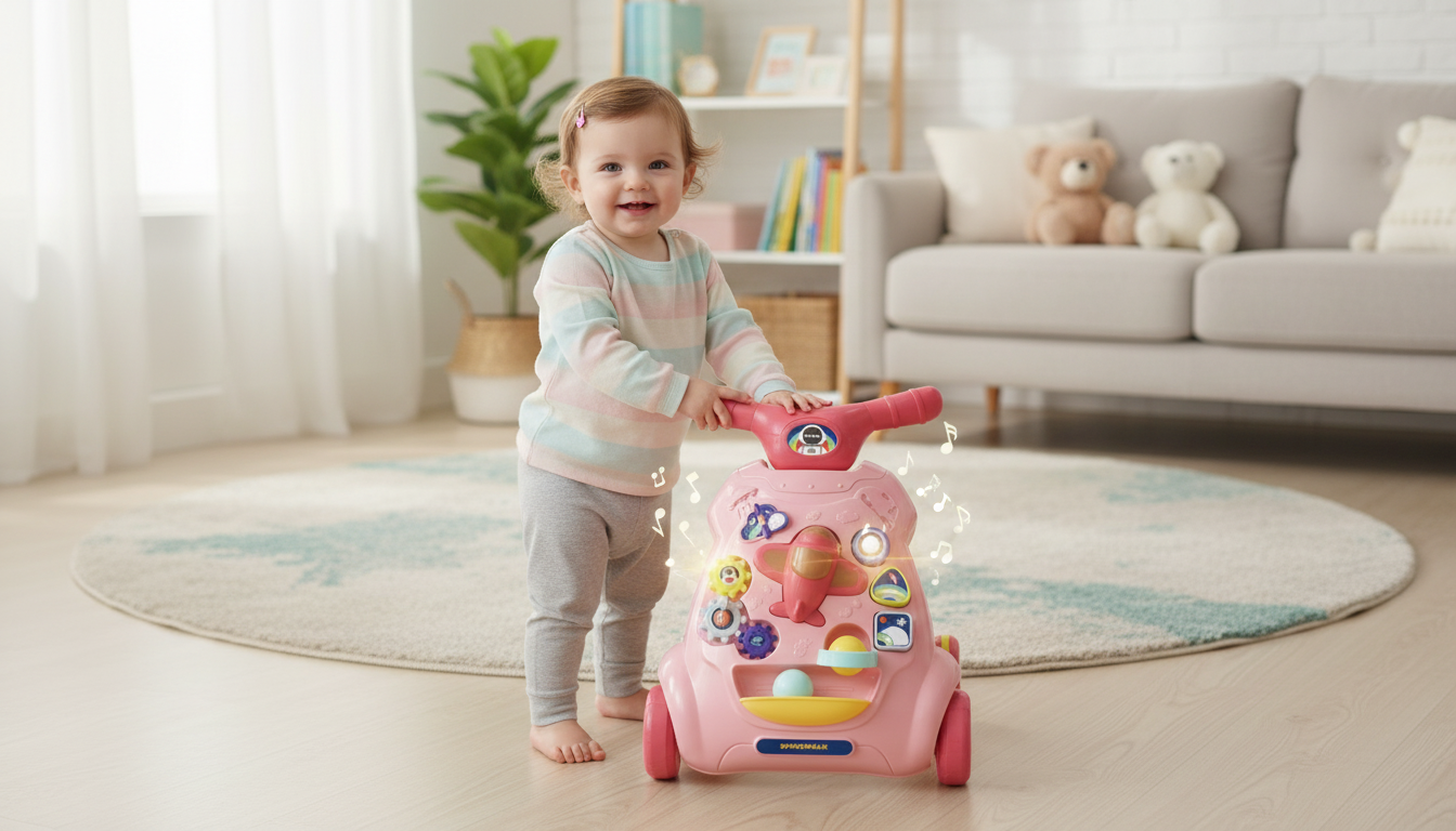 Toddler Music Walker: Lights, Sounds & Safer First Steps