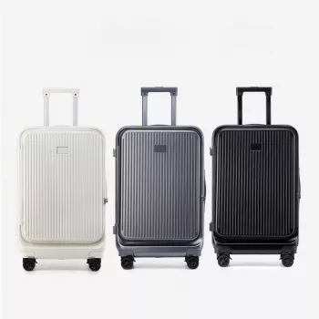 20-Inch Front-Opening Carry-On Suitcase with Lock